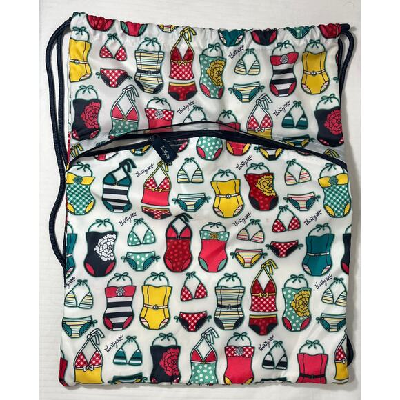 Thirty One Swim Suit Themed Drawstring Sinch Sac Extra Front Pocket Large Size - Picture 5 of 6